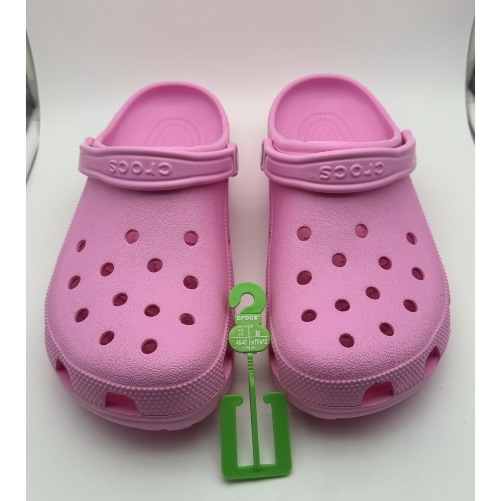 Crocs Men's Classic Clogs Pink Tweed Slip On Shoes 10001-6WY Size 11M 12W